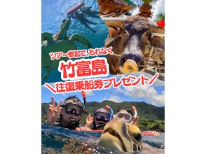 【竹富島往復船券プレゼントキャンペーン】青の洞窟＆ウミガメシュノーケル★当日予約2～75歳OK 〈GoProデータ無料〉体験時間1.5時間