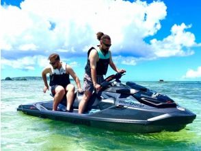 【沖縄・古宇利島・水納島】3時間コース｜絶景ジェットスキーツーリング｜透明度抜群の海を爽快クルージング｜写真動画無料