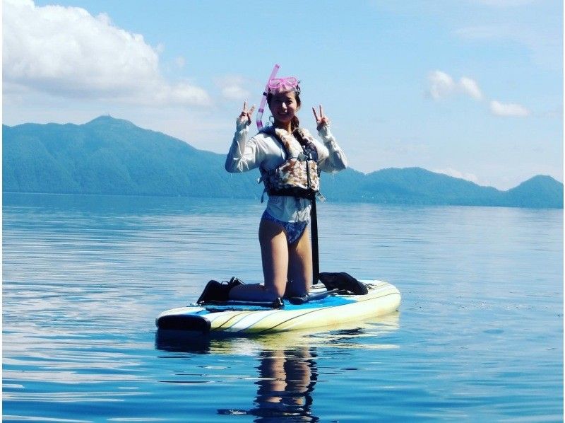 【北海道・SUP体験】透明度の高い支笏湖の湖面をクルージング！SUP体験（半日コース）の画像