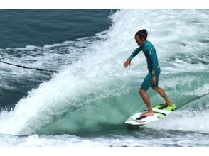 [Kagawa, Takamatsu within park dam for beginners! Gracefully wake surfing experience to ride the wave! (15 minutes)