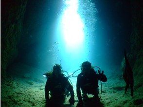 【沖縄・青の洞窟】ポイントまで約10分！らくらくボートで行く！青の洞窟＆可愛いお魚と体験ダイビング！の画像