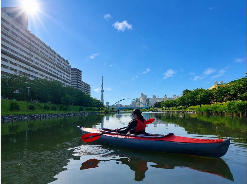 東京 カヤック】スカイツリーカヤックツアー ♪”水上から見る” 新緑
