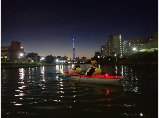 [Tokyo Kayaking] Spectacular views of the Skytree! Tokyo Night Kayaking Tour ♪ Welcome even for one person on weekdays! Recommended for solo female travelers.の画像