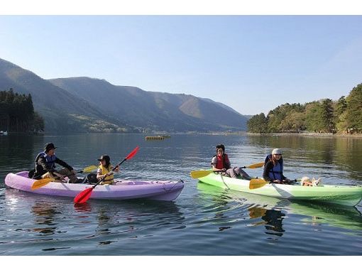 [长野·Kizaki湖]为初学者和儿童安全♪引导独木舟体验课程[2个半小时]の画像