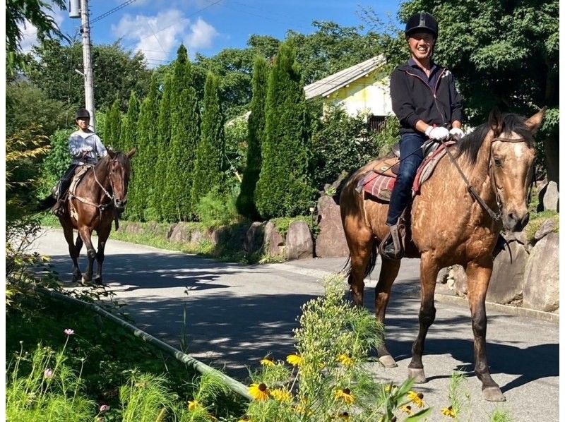 [Yamanashi / Kobuchisawa] Outdoor riding! First horse riding plan lesson 30 minutes + outside ride 30 minutesの紹介画像