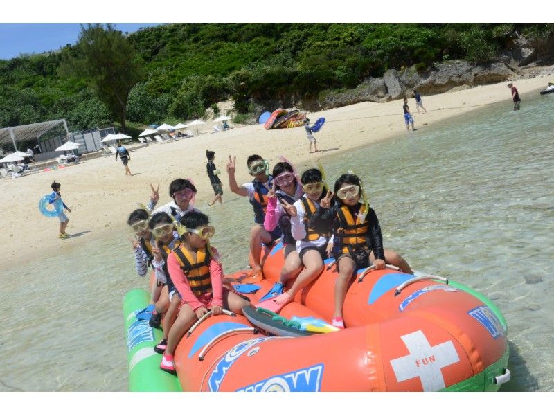 【沖縄・本部・瀬底島】バナナボートで行くシュノーケリング♪の紹介画像