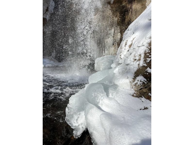 【ฮอกไกโด・ ทะเลสาบชิโกะสึ】2020【ฤดูหนาว】น้ำตกน้ำแข็งที่มีชื่อเสียงศิลปะน้ำตกชิจิโจกิจกรรมเดินหิมะ(Snowshoes)ทัวร์เดินผ่านดินแดนทางเหนือの紹介画像
