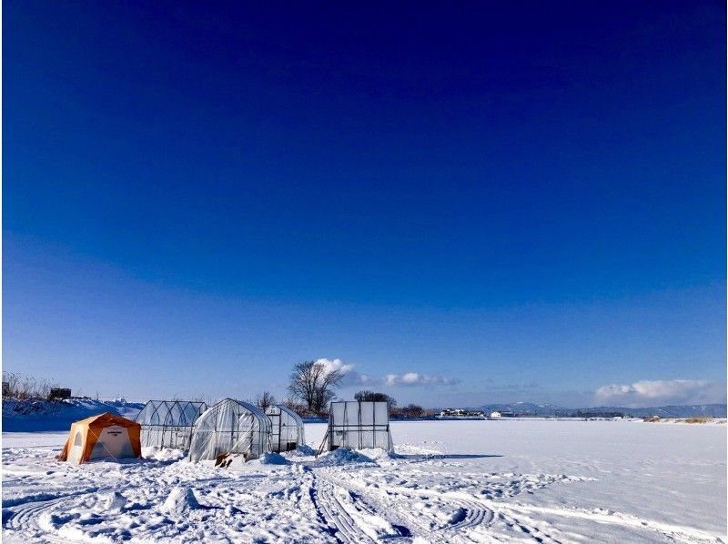 [Hokkaido / Sapporo suburbs] With transportation! Comfortable in a chartered fishing spot and a hut with a stove! Genghis Khan & Smelt tempura tasting included! Half-day premium smelt fishing tourの紹介画像