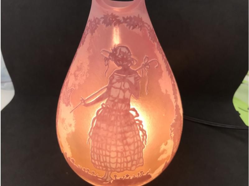 【浅草橋1分】砂で削るガラス工芸～色鮮やかなグラスに好きな絵や文字を彫刻しよう！すぐに持ち帰りOK！デートや女子会にピッタリ。の紹介画像