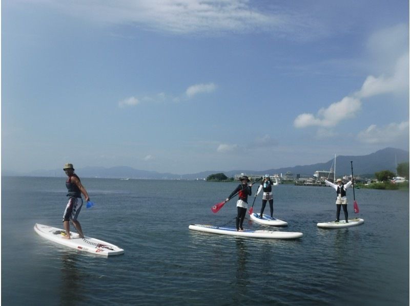 [Shiga ·Biwa lake】 Rental Included! Take a water walk on Lake Biwa-Ogoto Base-SUP improvement (experienced person course)の紹介画像