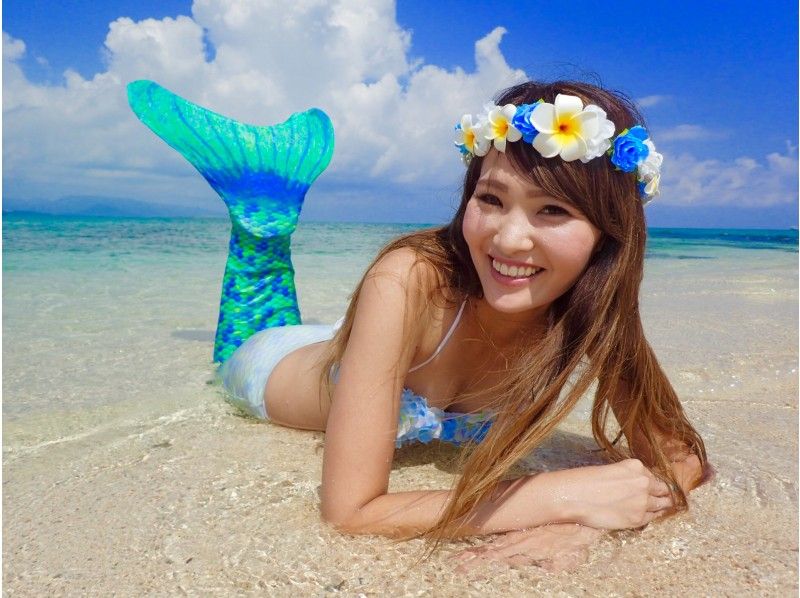 [石垣島]享受一個女孩夢dream以求的美人魚的感覺！幻影島登陸美人魚照片和浮潛體驗（半天課程）の紹介画像