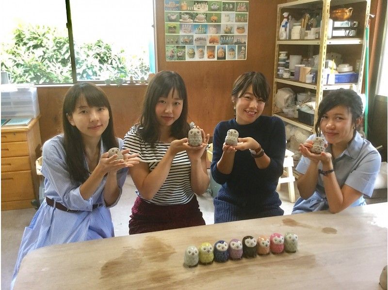【群馬・藤岡市】陶芸体験～幸せを呼ぶフクロウの置物を作ろう！団体様も歓迎！お子様も楽しめます！の紹介画像