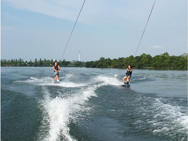 [Wakeboarding] For those with 4 or more experiences! ★I want to improve! Level-up plan! Plenty of time! 15 minutes x 2 sets! ~ Lake Biwa, Shiga ~の紹介画像