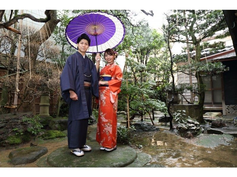 【이시카와·가나자와】기모노 렌탈 “가나자와 산책 커플 플랜” 다음날 반환·호텔 프런트에서의 반환도 가능!の紹介画像
