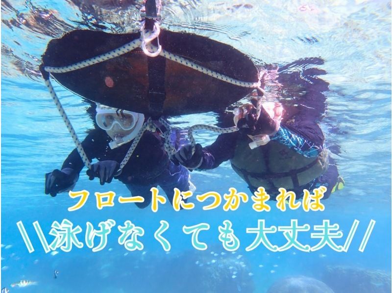  【☆送迎可・初心者向け・3～70歳可☆】ウミガメ・クマノミがいる天然水族館ツアー（ジョン万ビーチ）プロガイドが案内するシュノーケリング☆の紹介画像