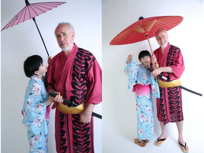 [Tokyo, Shinjuku] Yukata rental "Yukata date plan" Recommended for couples going to the fireworks festival! Dressing and hair styling for women included, just a short walk from the station, empty-handed!の紹介画像