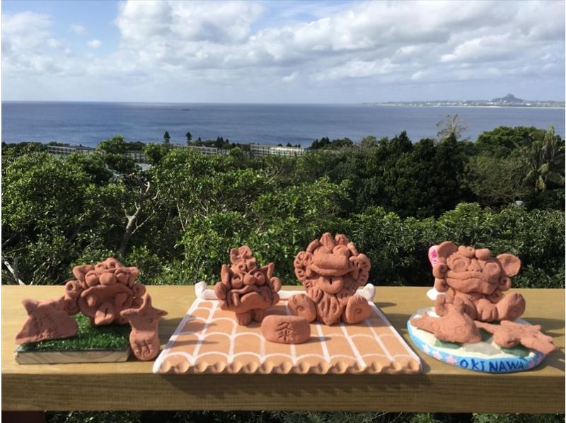 從可以在當天帶回來的粘土風獅子製作經驗[Churaumi水族館最近1分鐘和Kouri島附近]可愛的Sisa專賣店の紹介画像