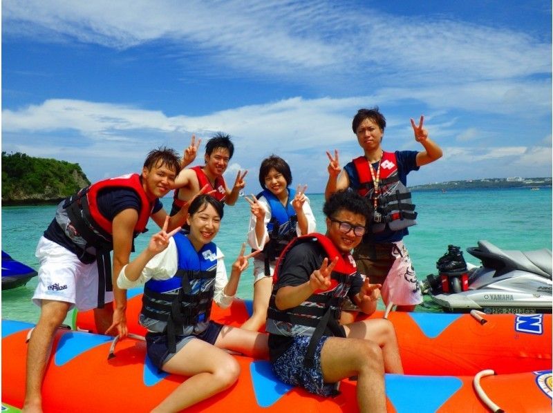 [Okinawa ・ North area/ Minnajima] Boat snorkeling & marine sports offshore half-day courseの紹介画像