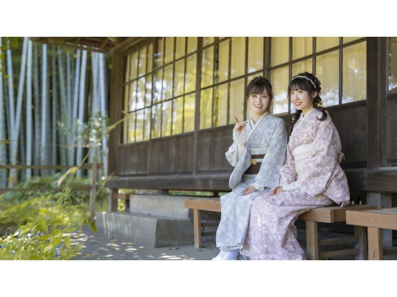 [Kanagawa/Kamakura] Spring sale underway! A plan that includes a complete kimono, hair set, and dressing! Free umbrella rental on rainy days!の紹介画像