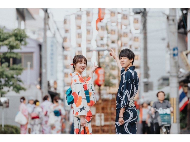 [Kyoto/Gojo] Kyoto one-day sightseeing/winter sightseeing/cherry blossom viewing in kimono/yukata "Kimono/yukata rental for men and women couples" Recommended for couplesの紹介画像
