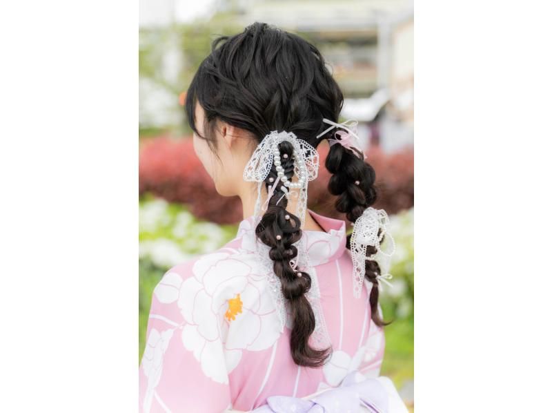 [Tokyo / Ginza] With hair set! "Yukata set rental & dressing plan" Free rental of umbrellas on rainy days!の紹介画像