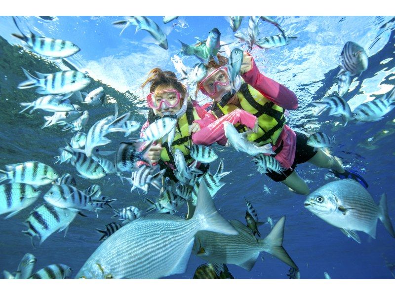 【青の洞窟＆バナナボート】＼ボートで出航／青の洞窟シュノーケル＆バナナボート｜エサあげ体験付｜写真プレゼント♡の紹介画像