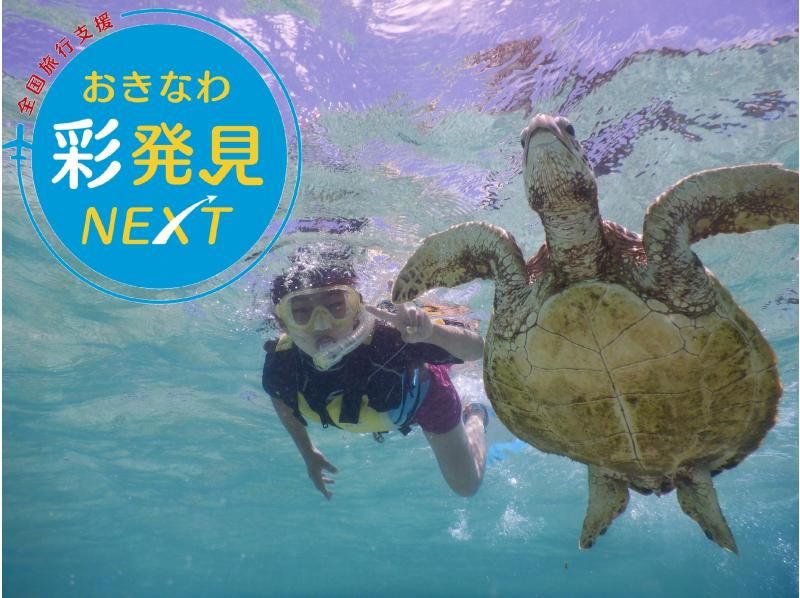 [Miyakojima] ☆ Encounter rate 100% ☆ Snorkeling tour to swim with sea turtle ＠ Bath towel free rental!の紹介画像