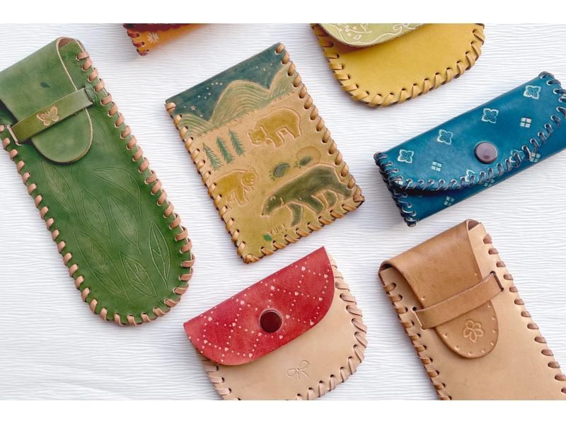[Osaka Umeda] Leather craft one day experience ☆ Handmade key case, pen case, pass case ♪の紹介画像