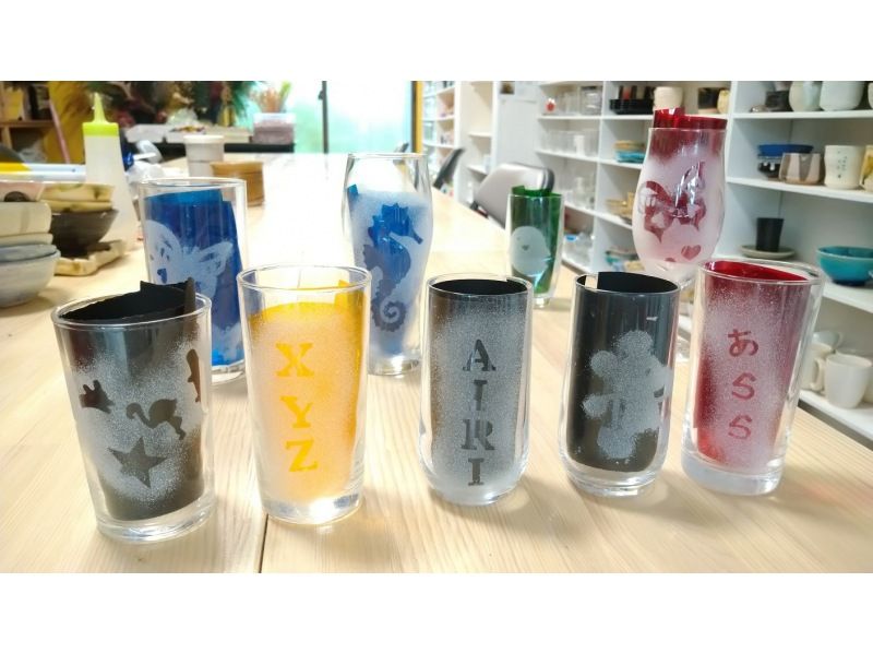 [Aichi / Nagoya Station 5 minutes] "Sandblasting experience" It is an experience of blowing sand and shaving glasses! With a toast with juice ・ Same-day reservation is OK!の紹介画像