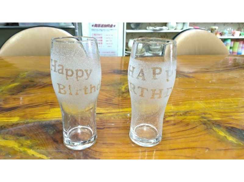 [Aichi / Nagoya Station 5 minutes] "Sandblasting experience" It is an experience of blowing sand and shaving glasses! With a toast with juice ・ Same-day reservation is OK!の紹介画像