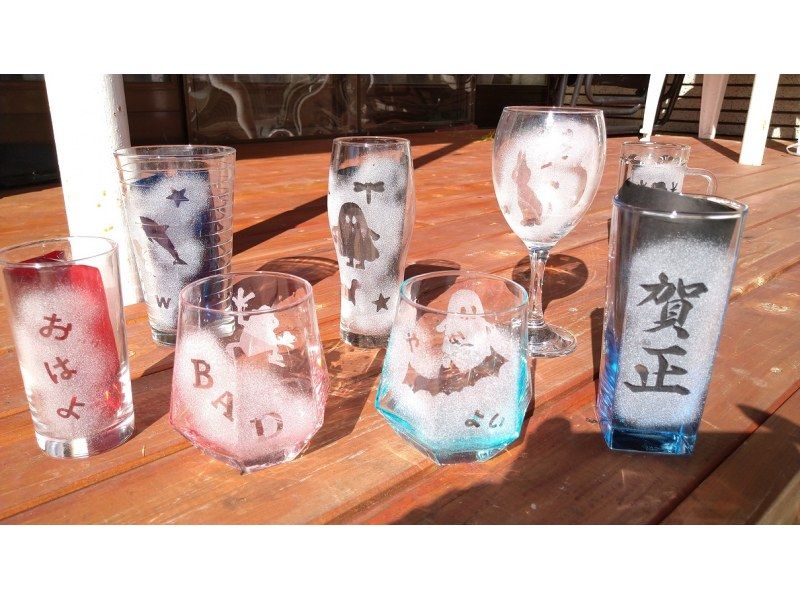 [Aichi / Nagoya Station 5 minutes] "Sandblasting experience" It is an experience of blowing sand and shaving glasses! With a toast with juice ・ Same-day reservation is OK!の紹介画像