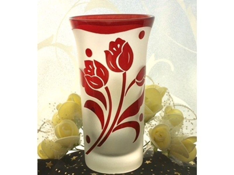 雲母 ガラス花瓶 オリジナルデザイン