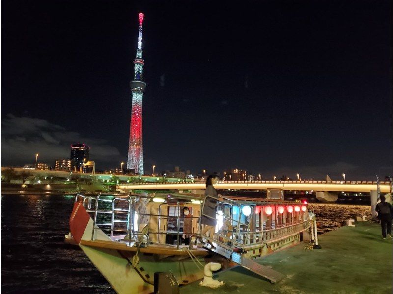 【Asakusa Houseboat] 20 people more Use from Houseboat Banquet 150 minutes with all you can drink 10800 yen courseの紹介画像