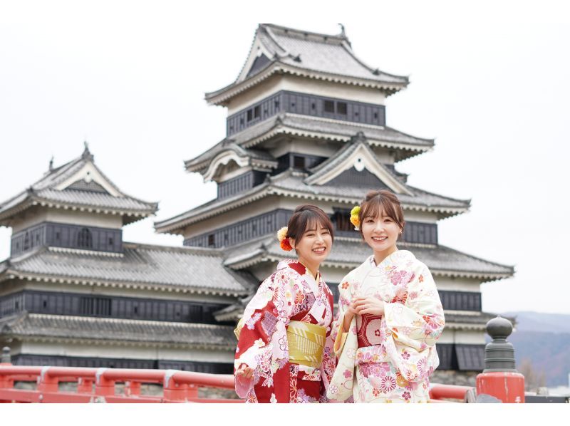 [Nagano, Matsumoto] 1-day course: Kimono and yukata rental course! 2-minute walk to Matsumoto Castle! You can participate empty-handed! Individuals and groups welcome! Return by 5pmの紹介画像