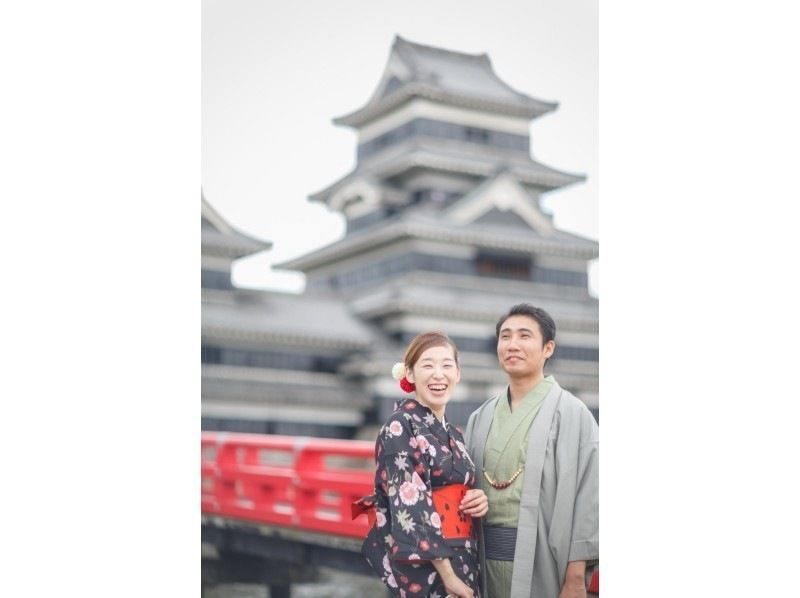 [Nagano, Matsumoto] One-day course: Kimono and yukata rental course! Couples only! Only 2 minutes walk to Matsumoto Castle! You can participate empty-handed! Return by 5pmの紹介画像