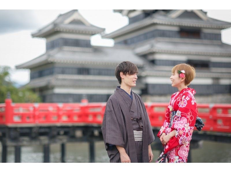 [Nagano, Matsumoto] 2-hour course: Kimono and yukata rental course! Couples only! 2-minute walk to Matsumoto Castle! You can participate empty-handed!の紹介画像