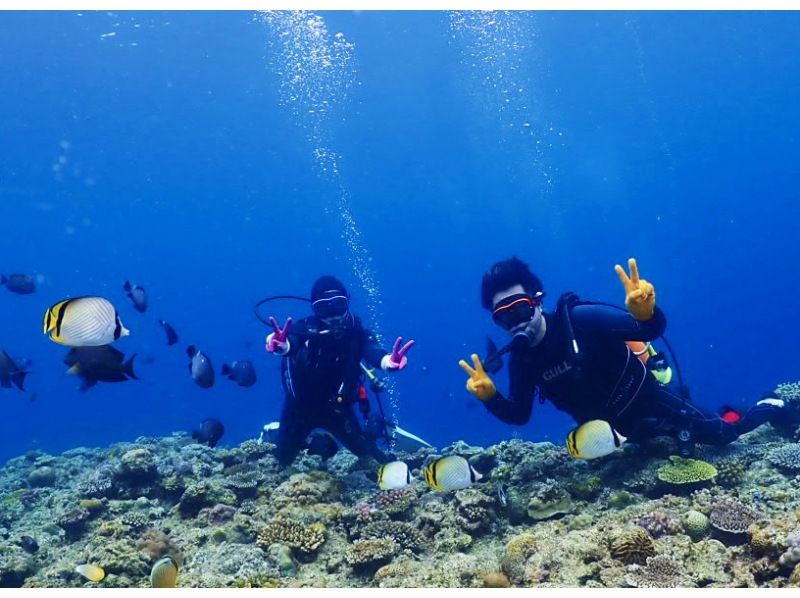 【沖縄・北谷・サンゴ礁・体験ダイビング】サンゴ礁と熱帯魚の餌付け満喫！ガイド貸切！GoPro写真＆動画無料！口コミ＆写真満足度Ｎo1の紹介画像