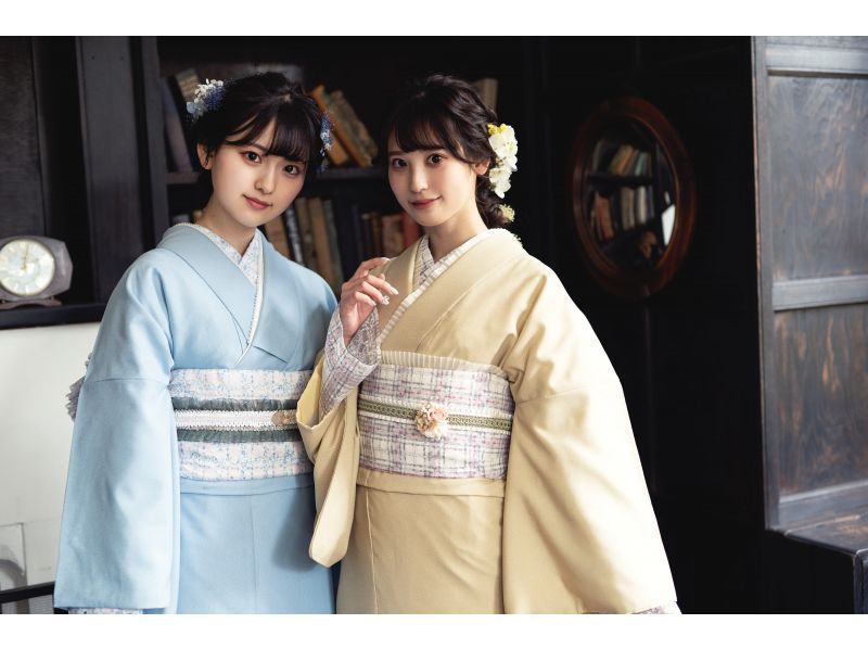 【神奈川・鎌倉】★地域クーポン使えます！★着物一式＆ヘアセット付＆着付け込プラン！雨の日は雨傘無料レンタル中♪の紹介画像