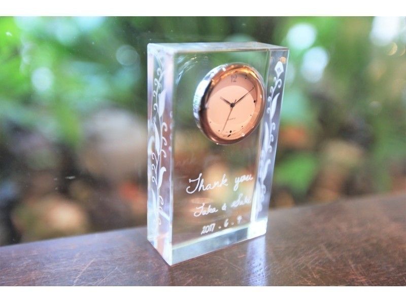 [Fukuoka Tenjin] Glass clock gift course ☆ A gift with the feeling of giving an anniversary ♪