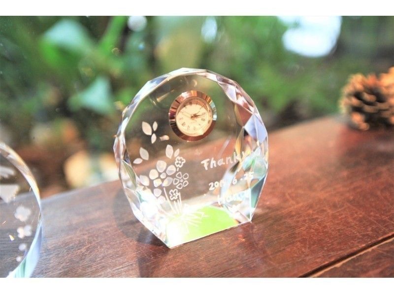 [후쿠오카 텐진] 유리 시계 선물 코스 ☆ 기념일에 보내는 마음을 담은 선물 ♪の紹介画像