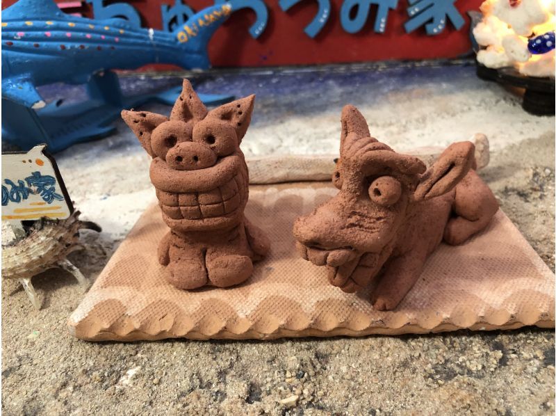 [沖繩那霸市]手作體驗！風獅子製作和繪畫體驗套餐（S尺寸）※空手也可以來！の紹介画像