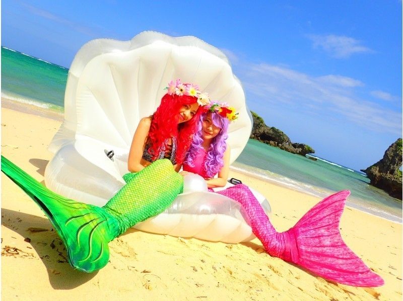 【 冲绳 ·恩纳村】在私人海滩上的阿里尔♪无限次数！优质美人鱼计划☆の紹介画像