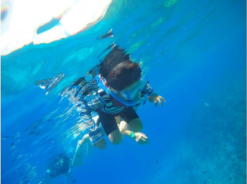 [Swimming in Minnajima + snorkel] Excellent transparency! A popular snorkel pack for the family!の紹介画像