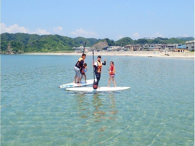 [千葉·Katsuura City South】適合初學者！ SUP體驗小組在漂亮的海灘上の紹介画像