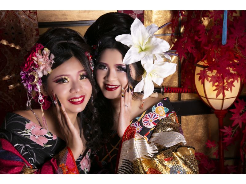 ★お日にち限定割引中★【京都駅徒歩3分】京都で煌びやかに大変身！！「おとめプラン」お一人様でもお友達とも体験可能！の紹介画像