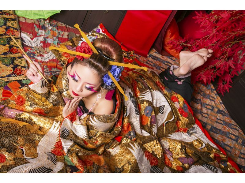 ★お日にち限定割引中★【京都駅徒歩3分】京都で煌びやかに大変身！！「おとめプラン」お一人様でもお友達とも体験可能！の紹介画像