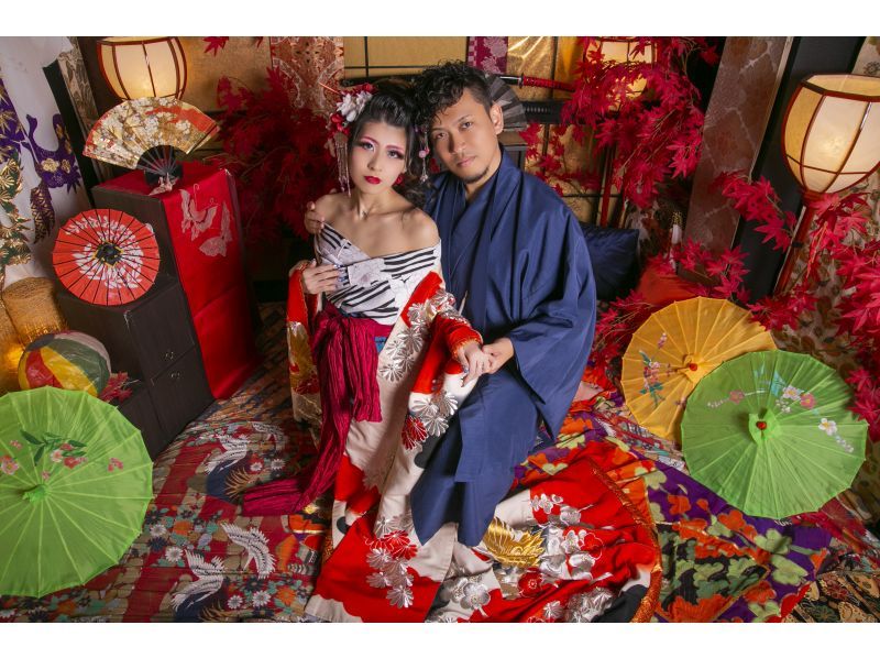 "Super Summer Sale 2024" Same-day reservations available! [3-minute walk from Kyoto Station] "Oiran Couple Plan" available for 2 people (male and female)! Large groups can also experience it!の紹介画像