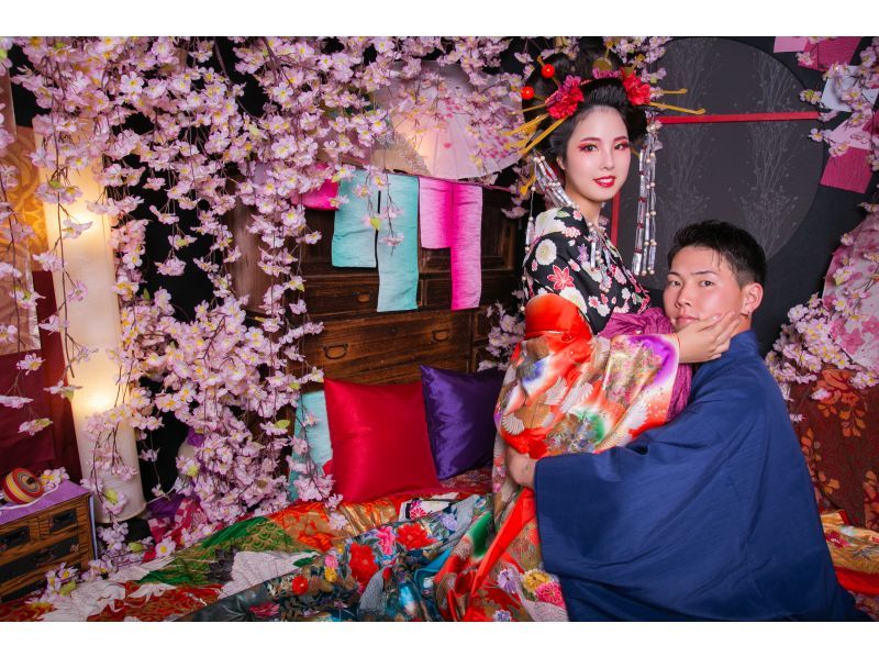 "Super Summer Sale 2024" Same-day reservations available! [3-minute walk from Kyoto Station] "Oiran Couple Plan" available for 2 people (male and female)! Large groups can also experience it!の紹介画像