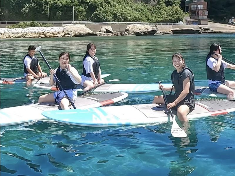 [South of Katsuura City, Chiba] Small group size! A popular "greedy plan" that includes a SUP experience and a mini SUP cruise.の紹介画像