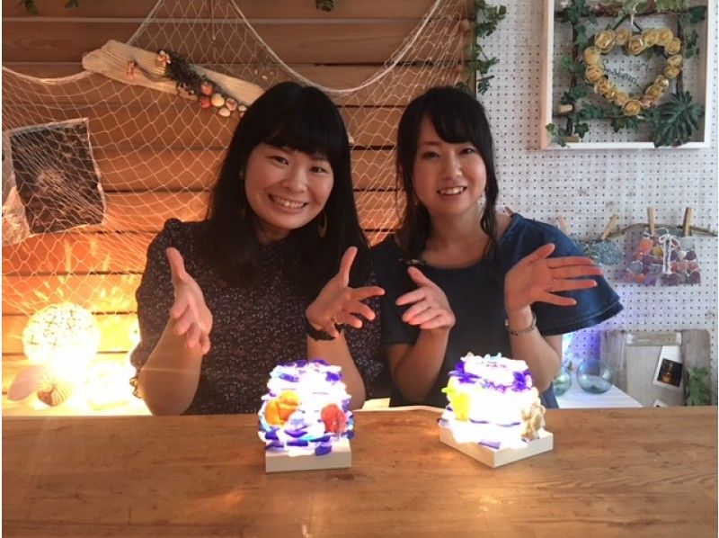 [Hyogo/Kobe] Making a marine glass lampshade! ☆Beginners and children welcome☆Enjoy the world of Seaborn Art!の紹介画像